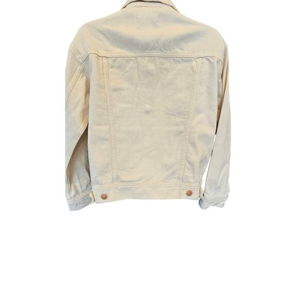 Everlane The denim jean jacket ivory XS casual EUC button up white neutral - Picture 3 of 8